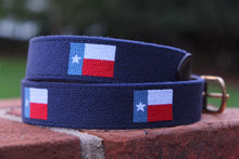 Texas Flag Needlepoint Belt | Lone Star State | Custom Canvas Belt
