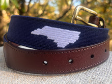 North Carolina Needlepoint Belt | Tar Heel State | Custom Canvas Belt