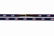 American Flag Needlepoint Belt | Custom-Designed USA Belt | Magnolia Row